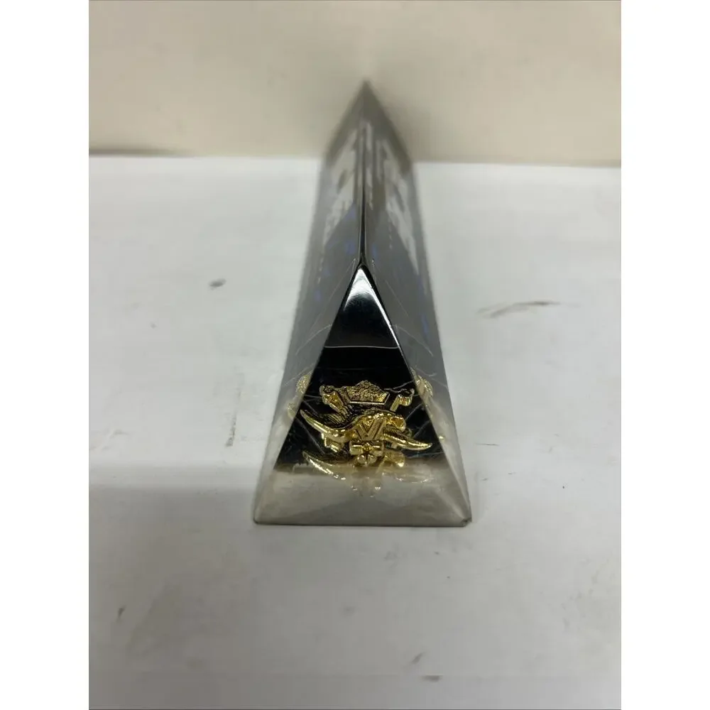 Vintage Bud Ice Draft Beer Tap Handle 10” Acrylic Gold Eagle Anheuser Busch